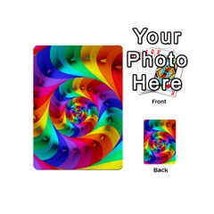 Psychedelic Rainbow Spiral Playing Cards 54 (Mini) from ArtsNow.com Back