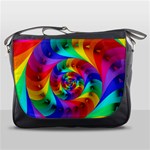 Psychedelic Rainbow Spiral Messenger Bag