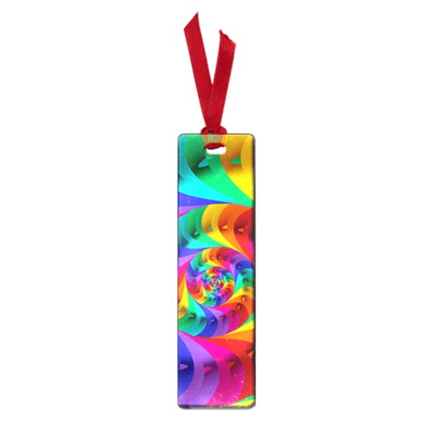 Psychedelic Rainbow Spiral Small Book Mark from ArtsNow.com Front