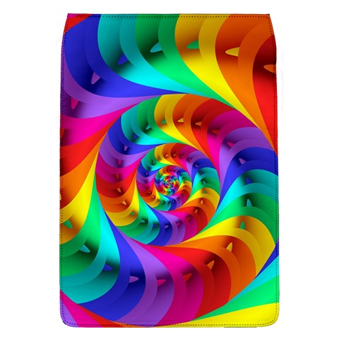 Psychedelic Rainbow Spiral Removable Flap Cover (L) from ArtsNow.com Front