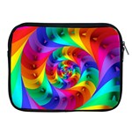 Psychedelic Rainbow Spiral Apple iPad 2/3/4 Zipper Case