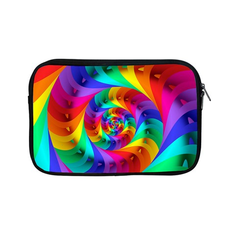 Psychedelic Rainbow Spiral Apple iPad Mini Zipper Case from ArtsNow.com Front