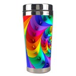 Psychedelic Rainbow Spiral Stainless Steel Travel Tumbler