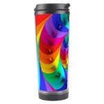 Psychedelic Rainbow Spiral Travel Tumbler