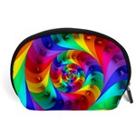 Psychedelic Rainbow Spiral Accessory Pouch (Large)