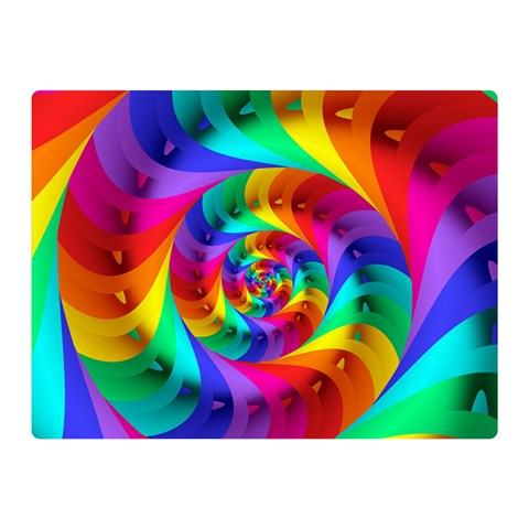 Psychedelic Rainbow Spiral Double Sided Flano Blanket (Mini) from ArtsNow.com 35 x27  Blanket Front