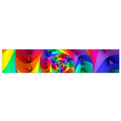 Psychedelic Rainbow Spiral Flano Scarf (Small) from ArtsNow.com Front