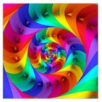 Psychedelic Rainbow Spiral Large Satin Scarf (Square)