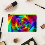 Psychedelic Rainbow Spiral Cosmetic Bag (XS)