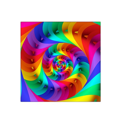 Psychedelic Rainbow Spiral Satin Bandana Scarf from ArtsNow.com Front