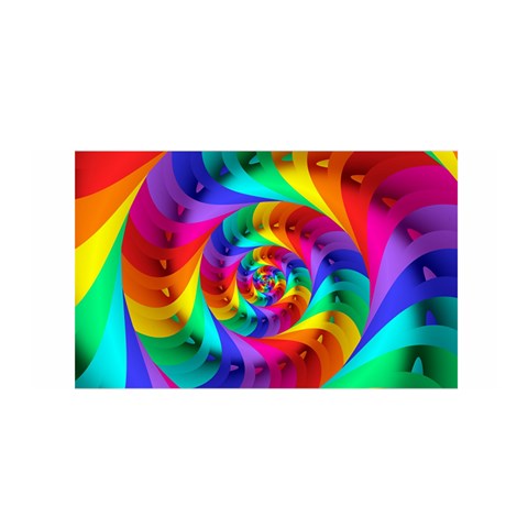 Psychedelic Rainbow Spiral Satin Wrap from ArtsNow.com Front