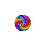 Psychedelic Rainbow Spiral 1  Mini Button