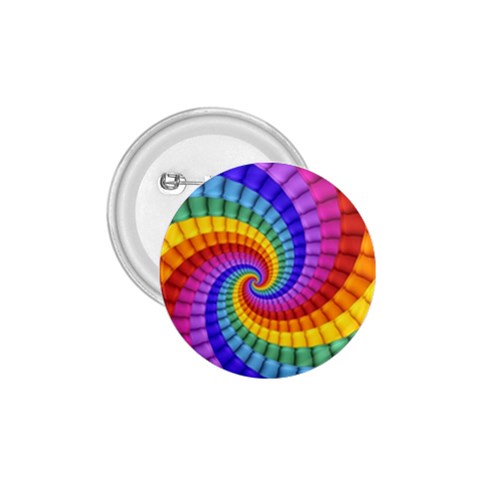 Psychedelic Rainbow Spiral 1.75  Button from ArtsNow.com Front