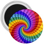 Psychedelic Rainbow Spiral 3  Magnet