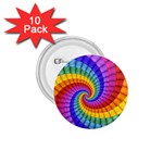 Psychedelic Rainbow Spiral 1.75  Button (10 pack) 