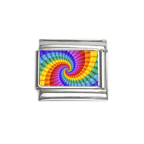 Psychedelic Rainbow Spiral Italian Charm (9mm) from ArtsNow.com Front