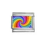 Psychedelic Rainbow Spiral Italian Charm (9mm)