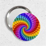 Psychedelic Rainbow Spiral 2.25  Handbag Mirror