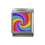 Psychedelic Rainbow Spiral Italian Charm (13mm)