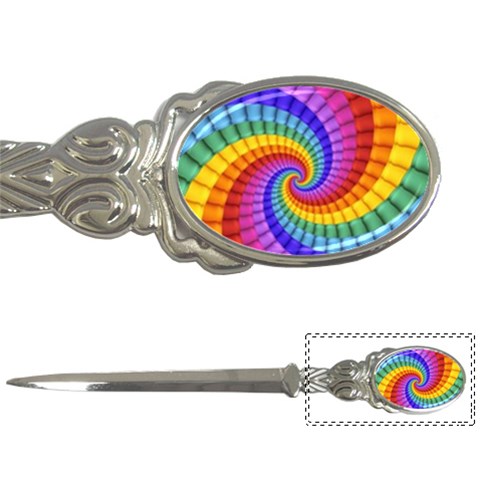 Psychedelic Rainbow Spiral Letter Opener from ArtsNow.com Front