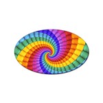 Psychedelic Rainbow Spiral Sticker (Oval)