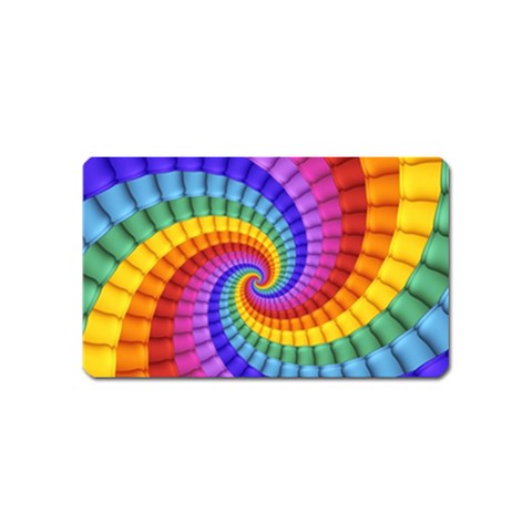 Psychedelic Rainbow Spiral Magnet (Name Card) from ArtsNow.com Front