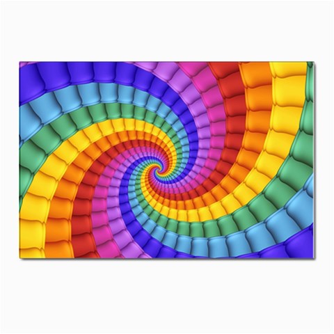 Psychedelic Rainbow Spiral Postcard 4 x 6  (Pkg of 10) from ArtsNow.com Front