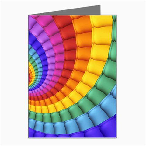 Psychedelic Rainbow Spiral Greeting Card from ArtsNow.com Left