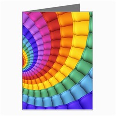 Psychedelic Rainbow Spiral Greeting Card from ArtsNow.com Left