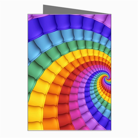 Psychedelic Rainbow Spiral Greeting Card from ArtsNow.com Right