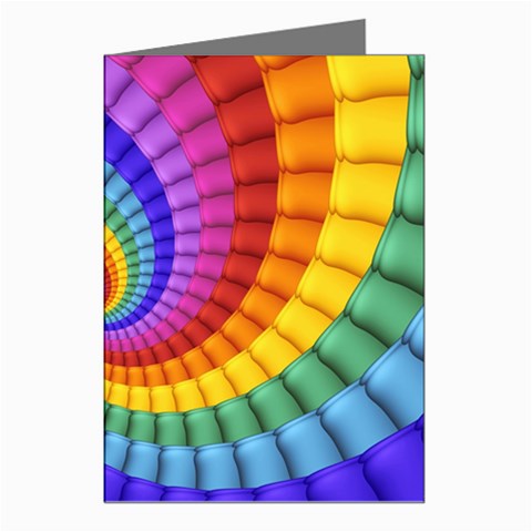 Psychedelic Rainbow Spiral Greeting Cards (Pkg of 8) from ArtsNow.com Left