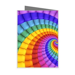 Psychedelic Rainbow Spiral Mini Greeting Card from ArtsNow.com Right