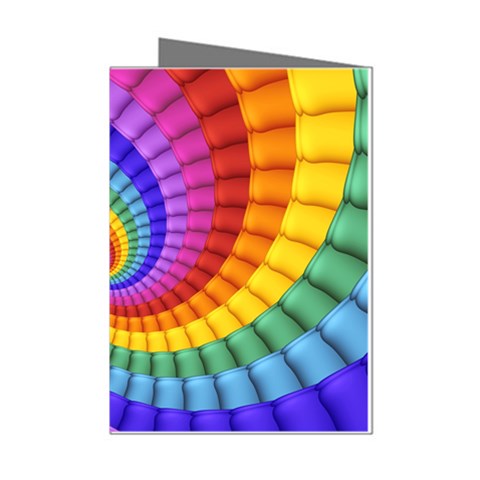 Psychedelic Rainbow Spiral Mini Greeting Cards (Pkg of 8) from ArtsNow.com Left