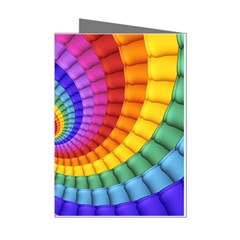 Psychedelic Rainbow Spiral Mini Greeting Cards (Pkg of 8) from ArtsNow.com Left