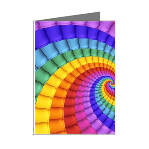 Psychedelic Rainbow Spiral Mini Greeting Cards (Pkg of 8) from ArtsNow.com Right