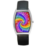 Psychedelic Rainbow Spiral Barrel Style Metal Watch