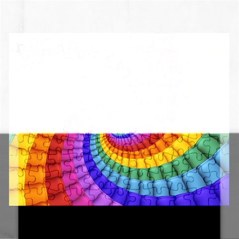 Psychedelic Rainbow Spiral Jigsaw Puzzle (Rectangular) from ArtsNow.com Front