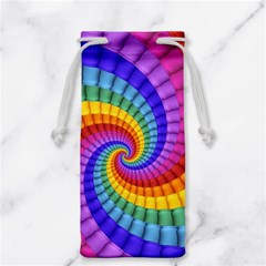 Psychedelic Rainbow Spiral Jewelry Bag from ArtsNow.com Front