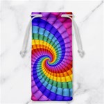 Psychedelic Rainbow Spiral Jewelry Bag