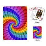 Psychedelic Rainbow Spiral Playing Cards Single Design