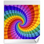 Psychedelic Rainbow Spiral Canvas 8  x 10 