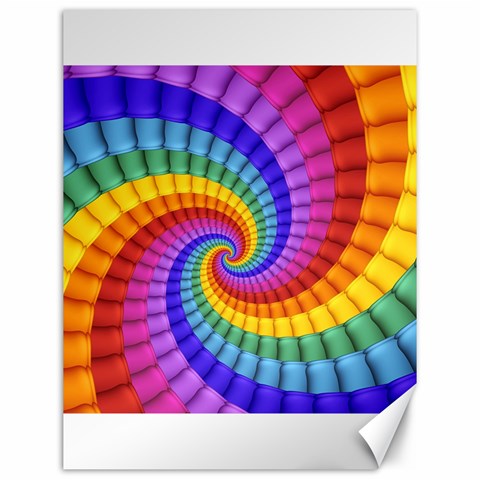 Psychedelic Rainbow Spiral Canvas 12  x 16  from ArtsNow.com 11.86 x15.41  Canvas - 1