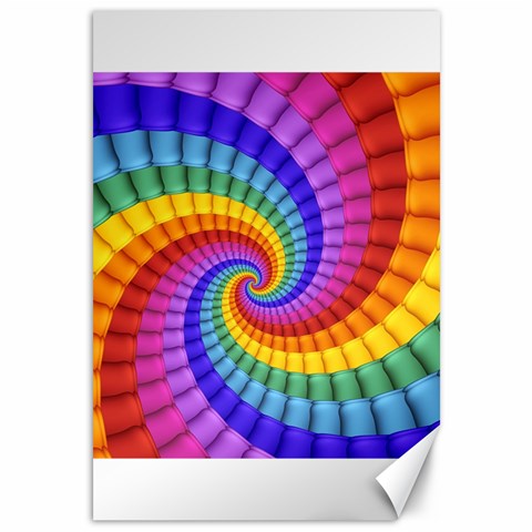 Psychedelic Rainbow Spiral Canvas 12  x 18  from ArtsNow.com 11.88 x17.36  Canvas - 1