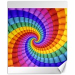 Psychedelic Rainbow Spiral Canvas 16  x 20 