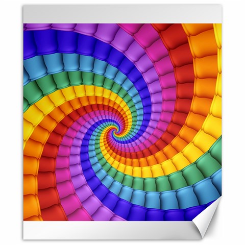 Psychedelic Rainbow Spiral Canvas 20  x 24  from ArtsNow.com 19.57 x23.15  Canvas - 1