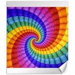 Psychedelic Rainbow Spiral Canvas 20  x 24 