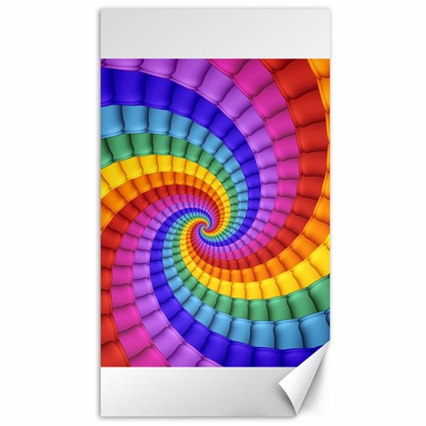 Psychedelic Rainbow Spiral Canvas 40  x 72  from ArtsNow.com 39.28 x69.23  Canvas - 1