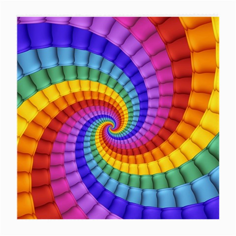 Psychedelic Rainbow Spiral Medium Glasses Cloth from ArtsNow.com Front