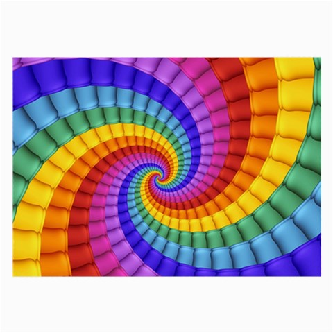 Psychedelic Rainbow Spiral Large Glasses Cloth from ArtsNow.com Front