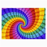 Psychedelic Rainbow Spiral Large Glasses Cloth